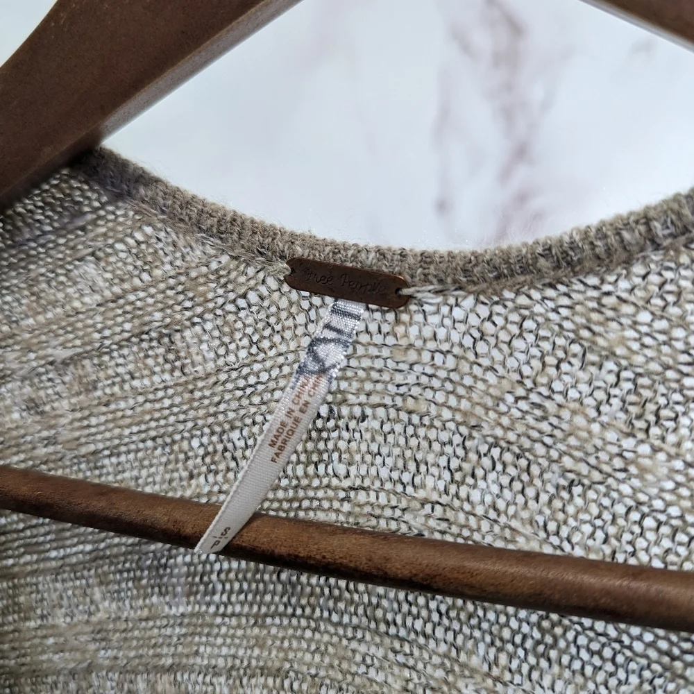 Free People Sweater Women Small Cardigan Waterfall Longline Tunic Duster Wool - Picture 3 of 12